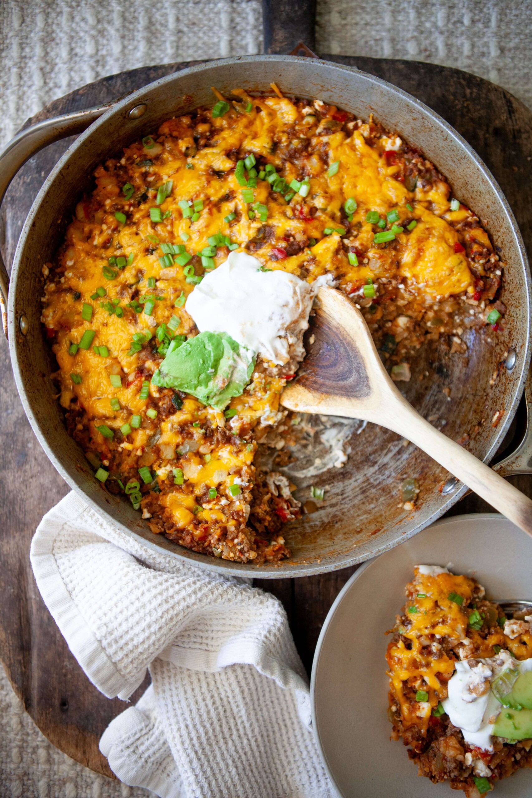 Skillet Mexican Potatoes with Ground Beef - Lillie Eats and Tells