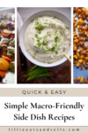 Pinterest pin for macro-friendly side dish recipes.