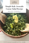 Pinterest pin for kale caesar salad.