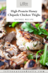Pinterest pin for honey chipotle chicken thighs.