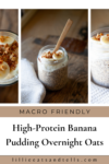 Pinterest pin for banana pudding overnight oats.