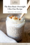 Pinterest pin for basic overnight chia oats.