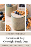 Pinterest pin for overnight barely oats.
